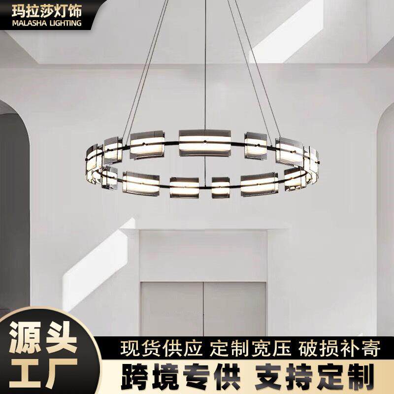 意式风吊灯极简几何客厅灯吊灯高端装饰灯餐厅吊灯北欧玻璃卧室灯
