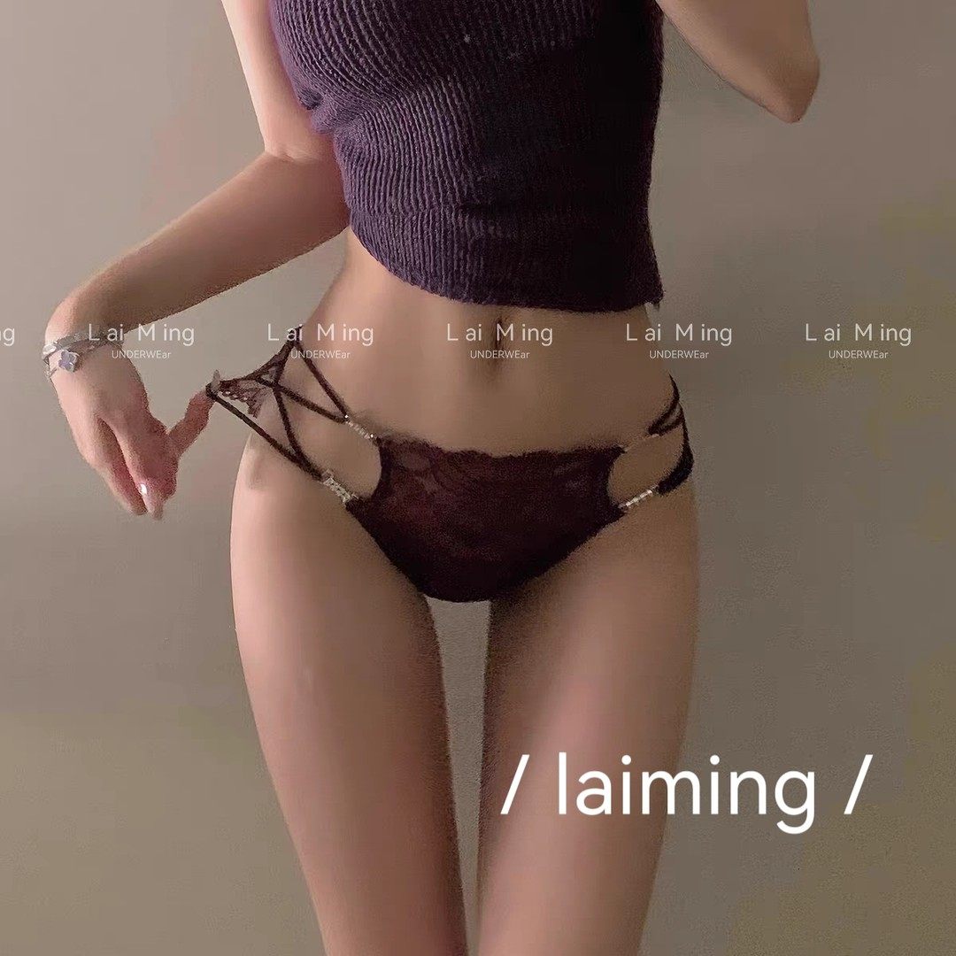 【LM】时尚舒适性感镂空水钻蕾丝细绑带交叉低腰少女女士内裤女,女士内衣/男士内衣/家居服,女三角裤,淘宝优惠券,粉丝福利购,淘宝优惠卷