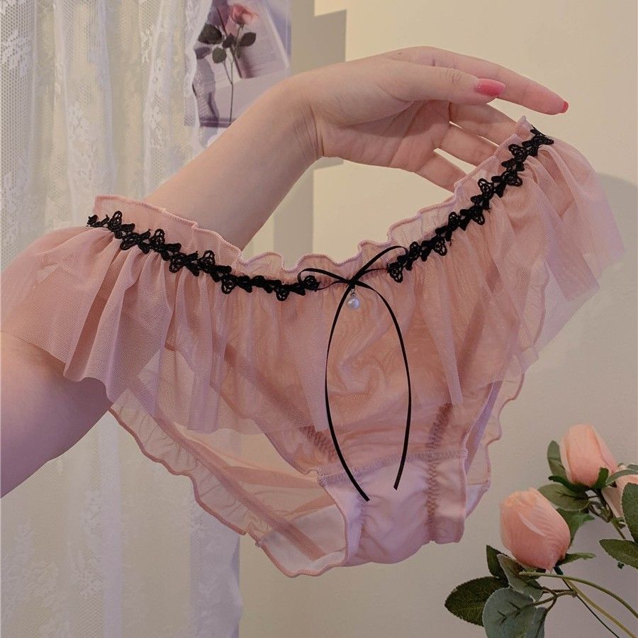 2026爆款珍珠百利~女生蕾丝网纱透气女士性感内裤女2024新款纯欲