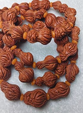 龙纹新品桃核核桃手串手链秦岭精品异形葫芦花生男女白菜桃核文玩