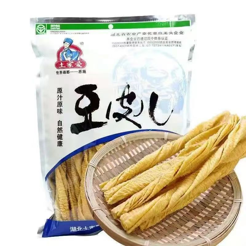 恩施豆皮黄皮儿无盐干豆皮农家干货恩施豆皮火锅凉拌豆制品食材