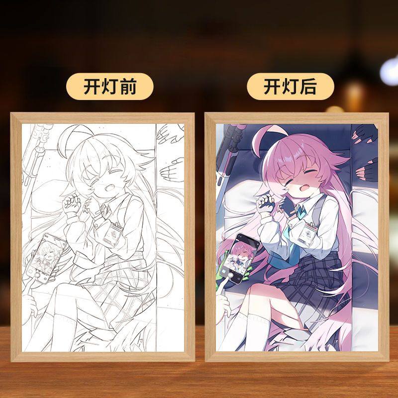 碧蓝档案灯光画小鸟氛围星野二次元小夜灯送朋友生日礼物,家居饰品,氛围画/灯画,淘宝优惠券,粉丝福利购,淘宝优惠卷