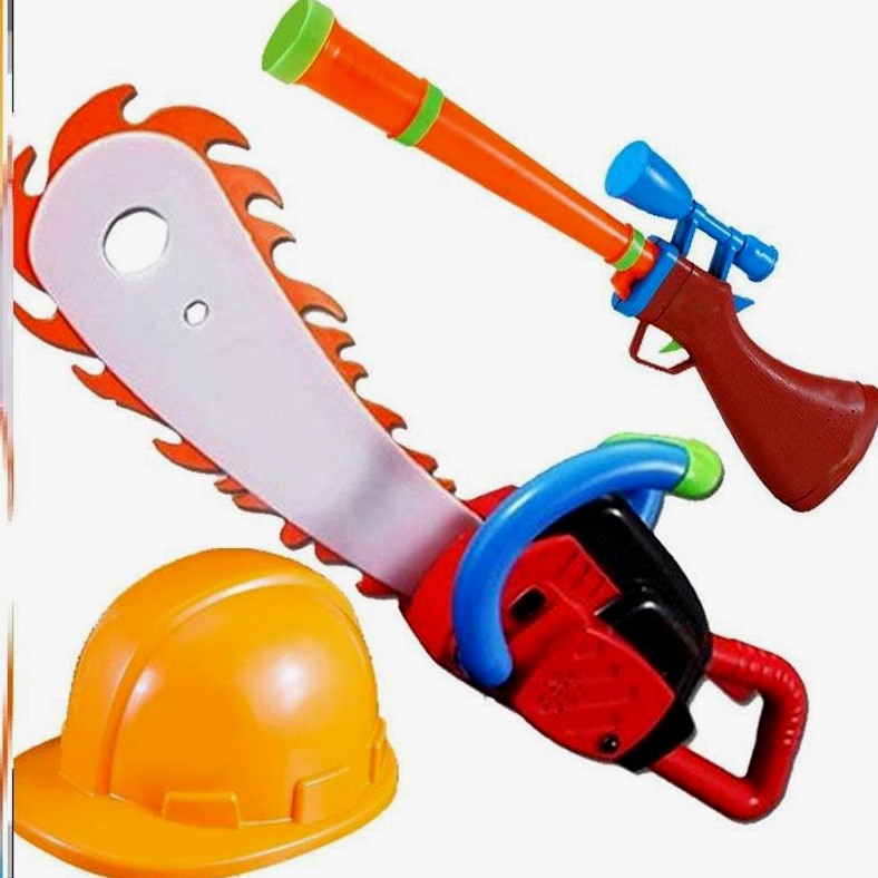 熊大熊二光头强的玩具光头强玩具系列套装同款帽子光头强电锯油锯