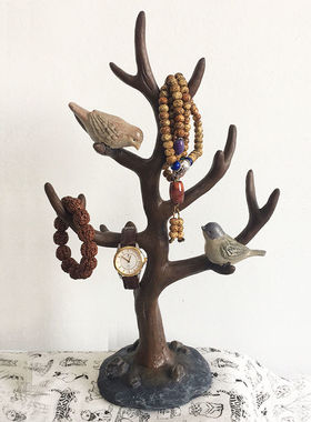 钥匙扣展示架置物架收纳多功能手表储物架手链吊坠架戒指