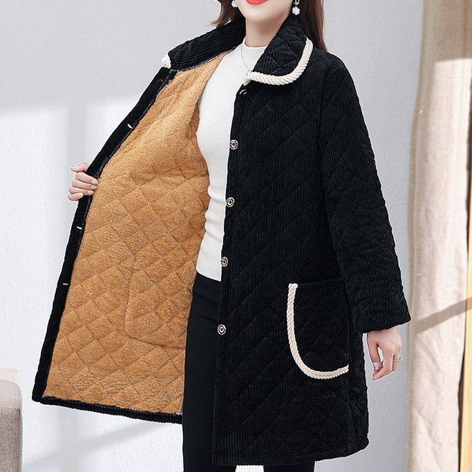 四川省省服女加绒加厚棉服灯芯绒大码时尚冬季中长款外套罩衣棉衣,童装/婴儿装/亲子装,反穿衣/罩衣,淘宝优惠券,粉丝福利购,淘宝优惠卷