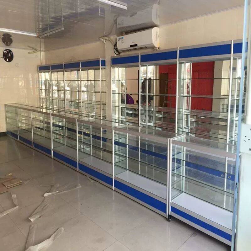 药店货架药房专用药品展示柜西药柜诊所收银台玻璃背柜中岛中药柜