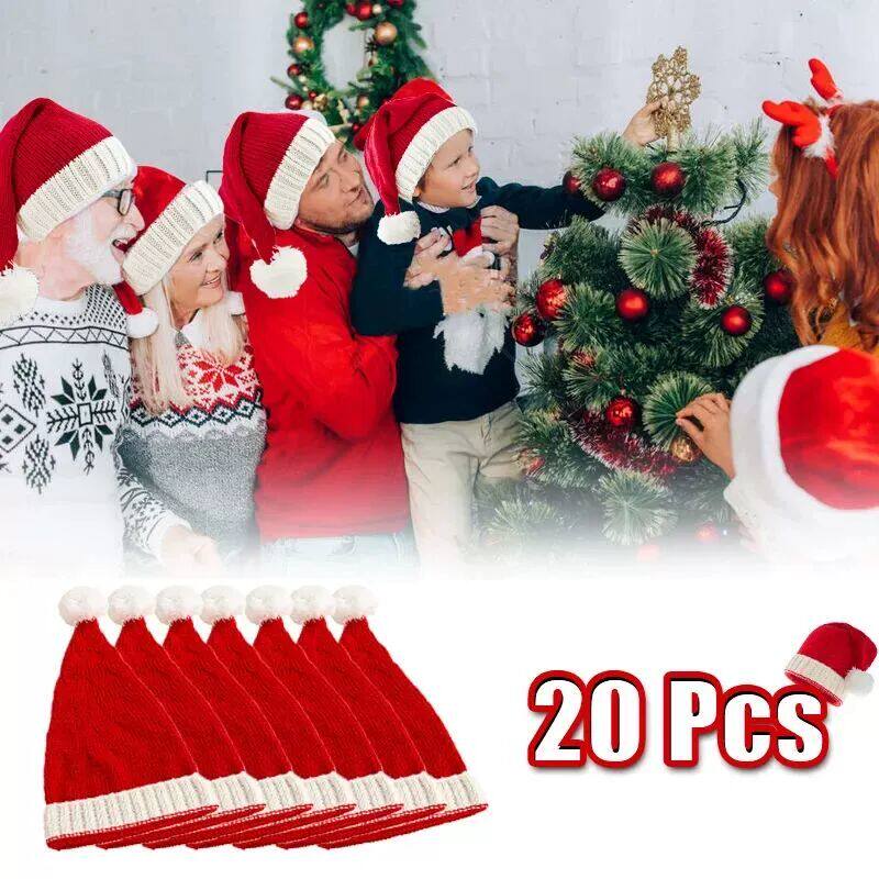 Christmas hat fall and winter knitted warm wool hat parent-c