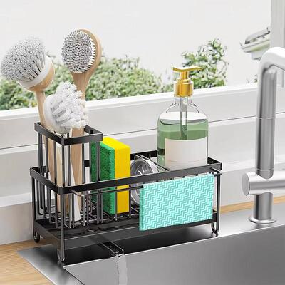 Sponge Holder for Kitchen Sink 1 Count 360 Self draining