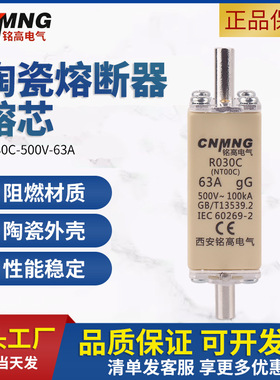 低压熔断器NT00C(R030C)熔断器芯AC500V-63A/50A/100A/125A/160A