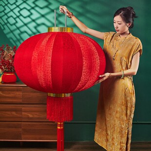 平安福字绸布红灯笼新年高品质新款自建房公司乔迁大门口灯笼灯笼