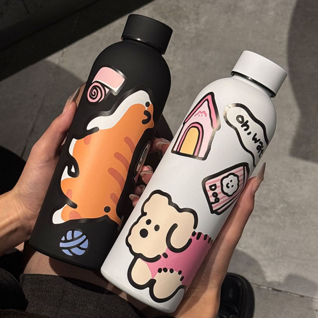 Gucgres简约时尚保温杯环保树脂喷漆运动便携杯子可爱学生喝水杯图片