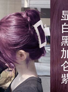 黑醋栗紫色染发剂膏纯自己在家染泡泡沫植物天然无刺激品牌复古