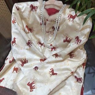 马年拜年服棉衣外套新中式国风棉服女盘扣阔太太出片棉袄复古洋气