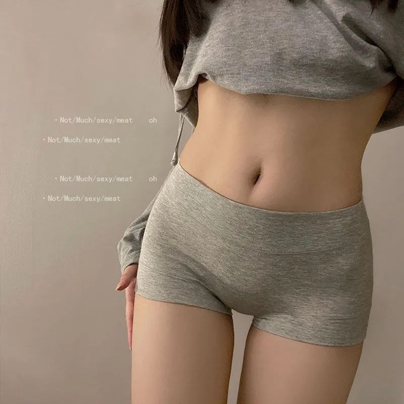 平角裤女士纯棉无痕抗菌学生全棉高腰不勒裆四角内裤裤头舒适个性