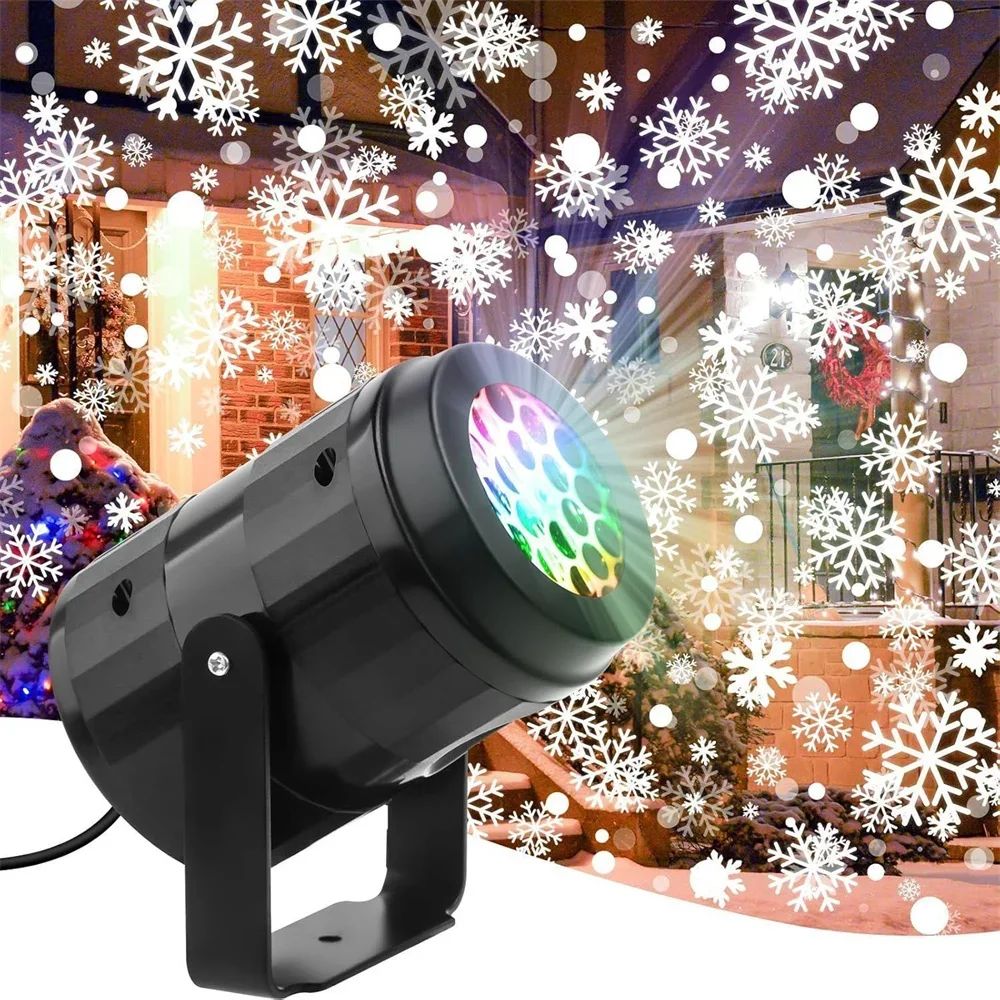 2025 LED USB Snowflake Projector Holiday Lights Christmas Pr