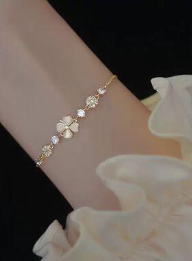 Star Ray 幸运四叶草女生手链个性设计高级感纯银925精致轻奢手链