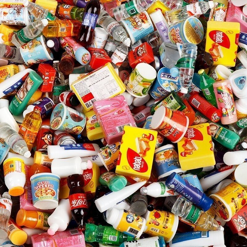 仿真微缩迷你小零食酒瓶便利店diy饰品配件儿童幼儿园小玩具礼物