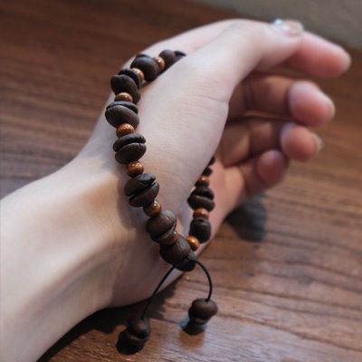 咖啡豆手串招财咖啡豆木珠菩提子精选念珠文玩绕指柔手串盘玩流行