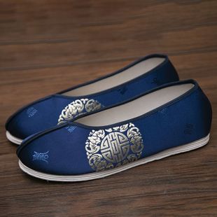 子老人过世冲喜鞋 寿鞋 底丧葬鞋 白事殡葬男去世布鞋 子 寿衣绣花鞋