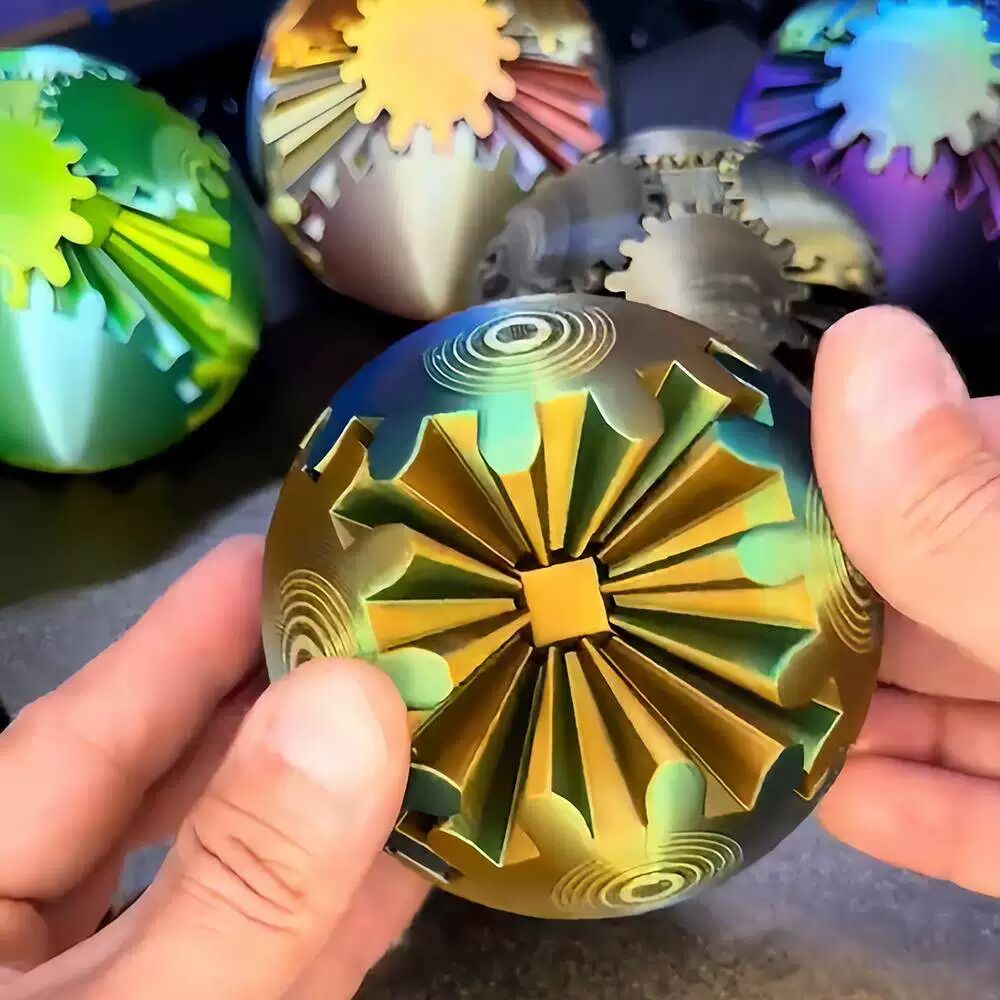 新款3D打印立体齿轮球魔方球解压玩具爆款可旋转儿童成人3d变形球