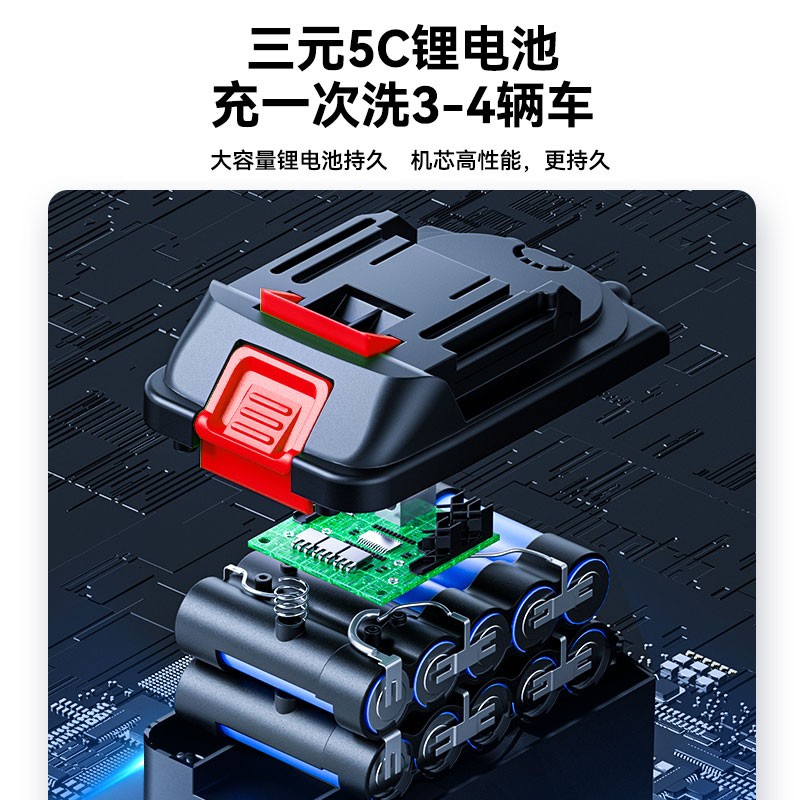悍路行ZB家车两用高压洗车机锂电无线家用大功率浇花打药便携神器图片