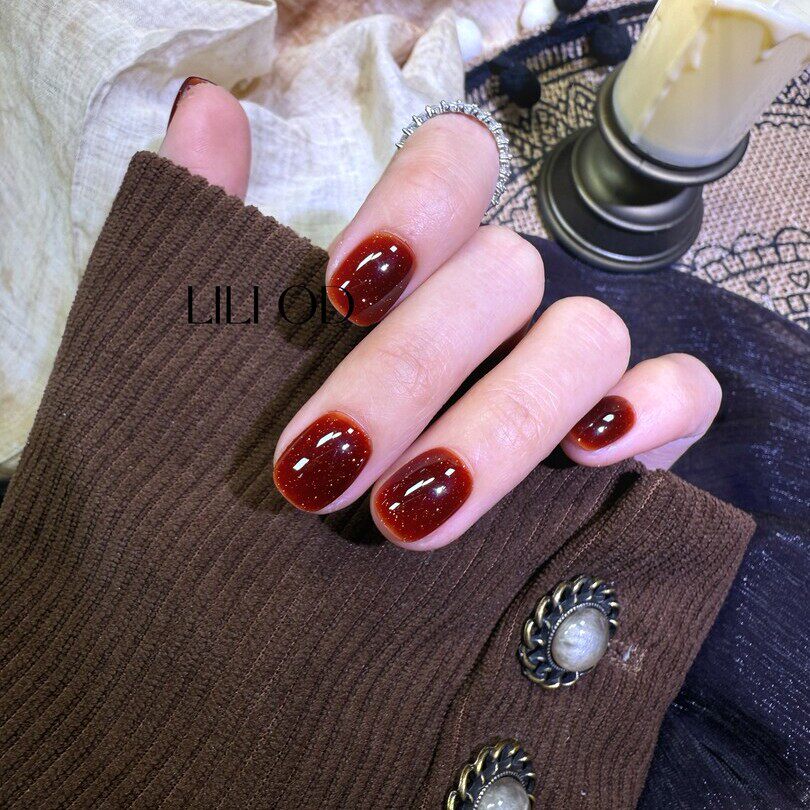 碎冰冰系列李里纯手工穿戴甲春夏碎钻显白穿戴甲高级ins风