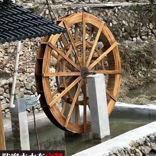 户外电动旋转水车厂家直销专业定制木制防腐木子母龙骨组合式 景观