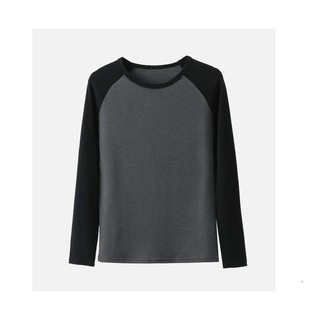 【DS002】拼接款插肩袖圆领德绒上衣打底外穿皆可休闲百搭