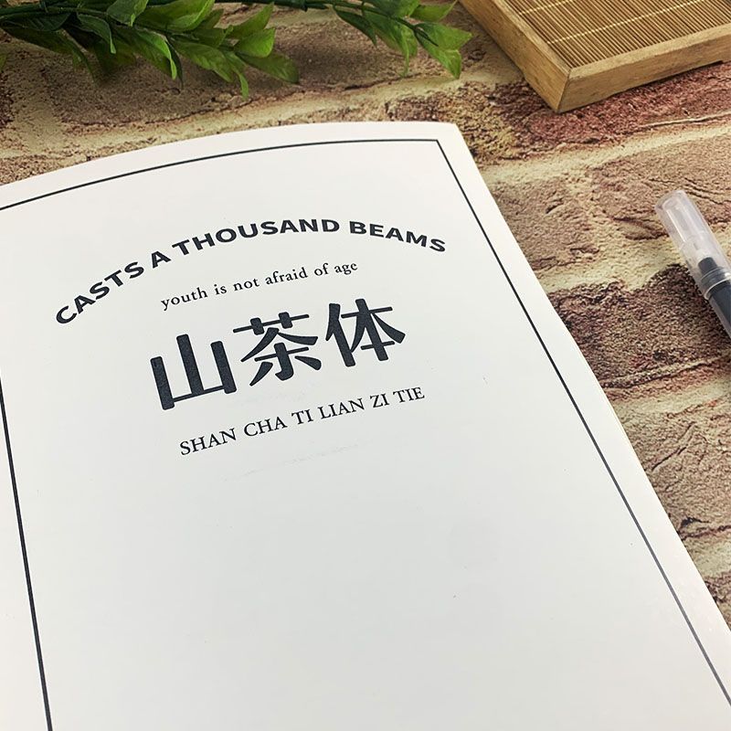 山茶体字帖新款高中男女生央视文案日报金句作文素材学生硬笔练字