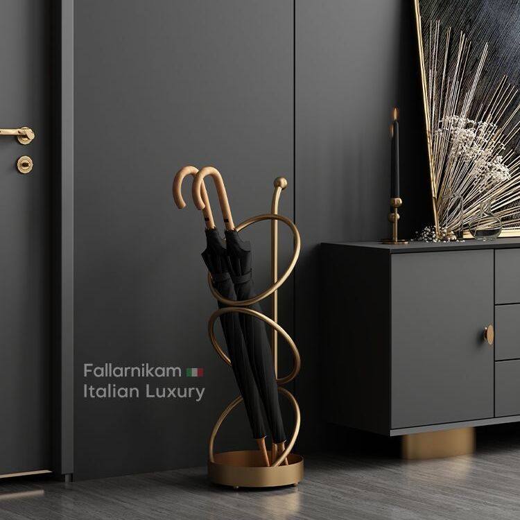 意式轻奢雨伞收纳架家用门口门后沥水架创意入户大容量雨伞架长柄