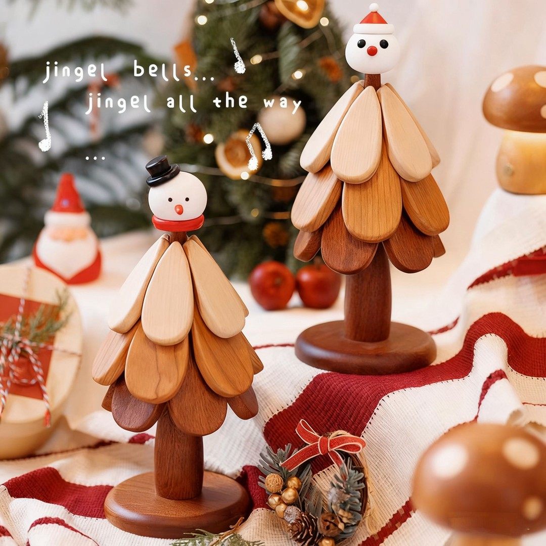 高级圣诞节限定创意一棵树实木防烫锅垫折叠杯垫碗垫,节庆用品/礼品,圣诞装饰品,淘宝优惠券,粉丝福利购,淘宝优惠卷