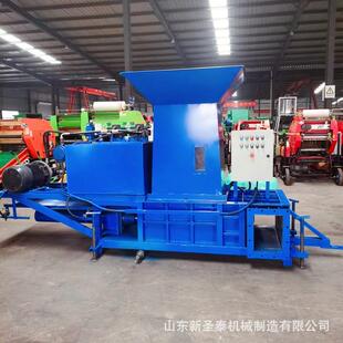 全套液压型青储秸秆压块机两缸套袋打包机厂家