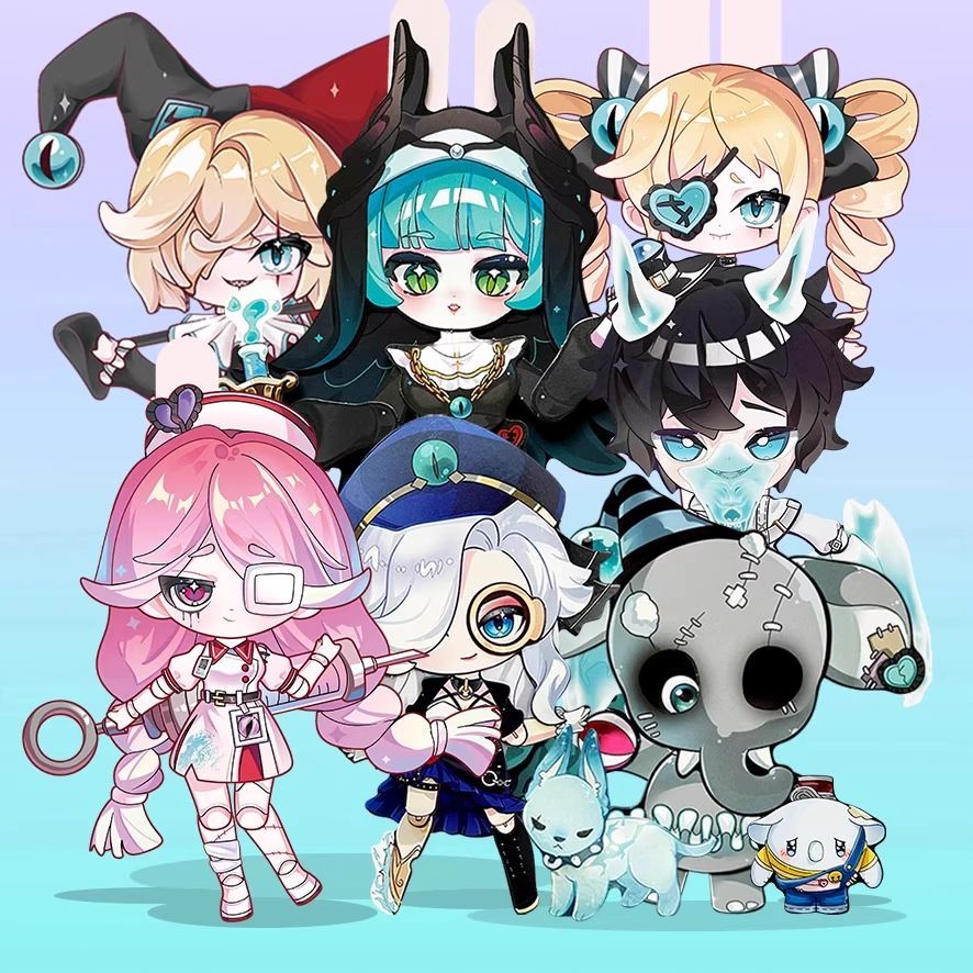 蛋仔派对全身可动纸片人逃出惊魂夜手工拼装纸偶人材料包纸模玩具