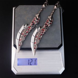 瓦罗兰特 无畏契约 洪荒怒焰双斩烈焰淬刃武器模型合金玩具摆件