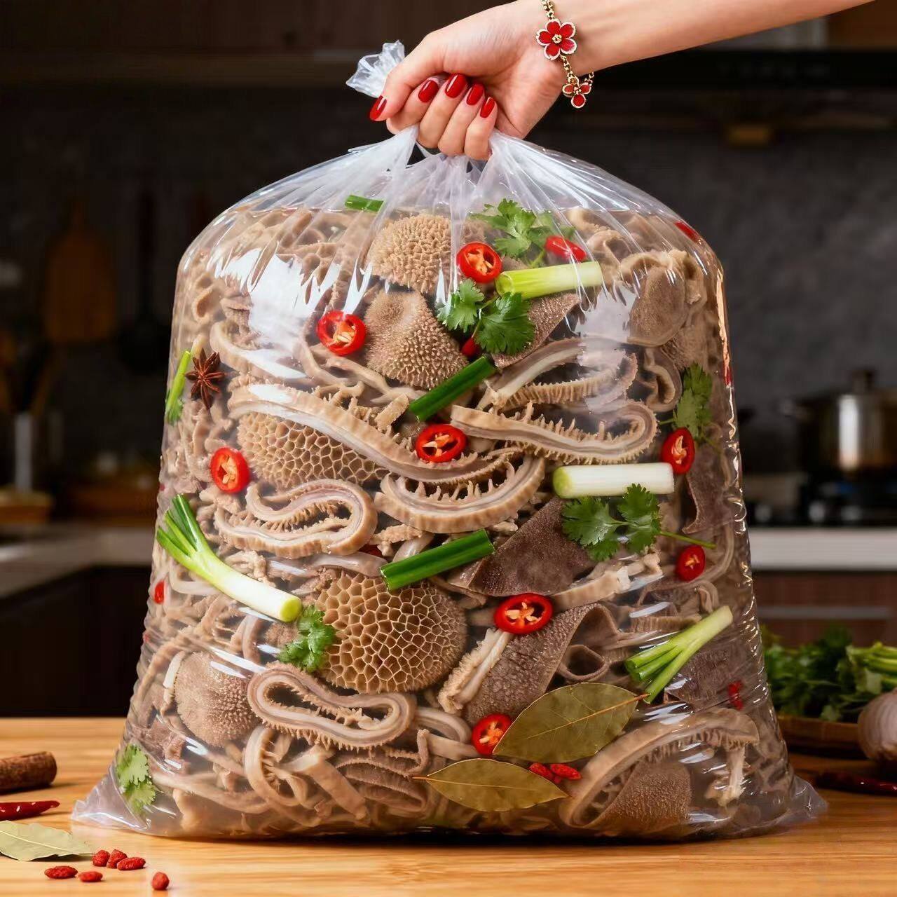 内蒙古羊杂熟食正宗胖东来纯羊杂清真小吃原味真空羊肉汤即食滋补