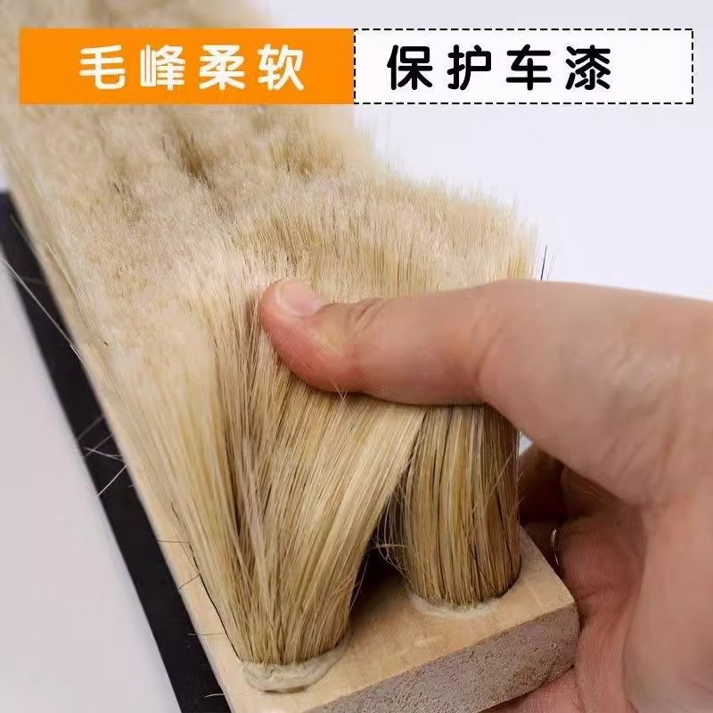 猪毛毛刷猪鬃毛洗车扫灰烧烤刷子专用不掉毛胶水油漆毛刷子工业用