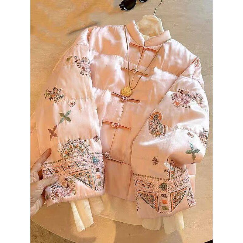 新中式国风棉服女冬季外套时尚高级感气质刺绣立领拜年服女成人,女装/女士精品,上衣,淘宝优惠券,粉丝福利购,淘宝优惠卷