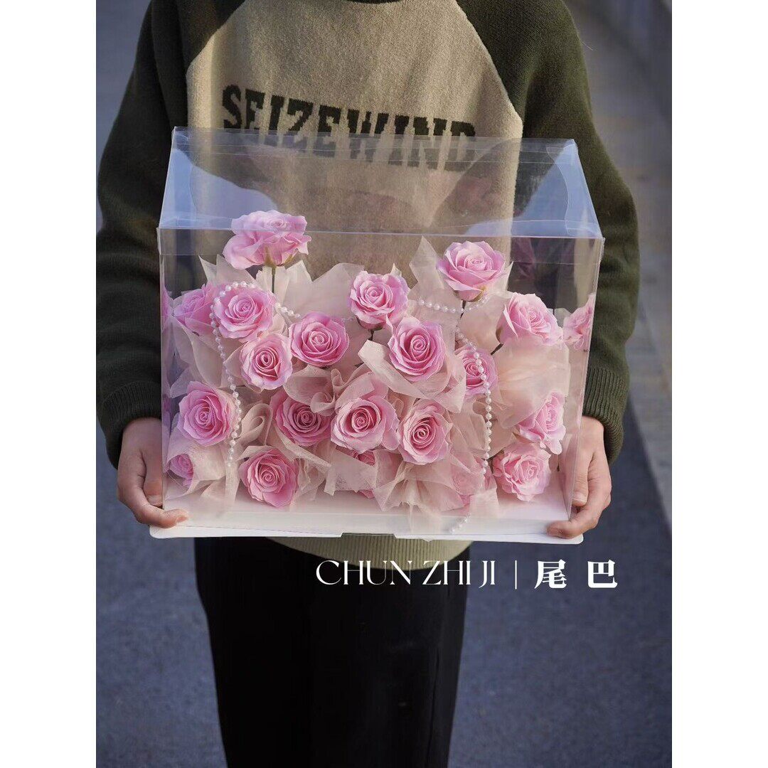【1帮1】长方形蛋糕花盒花店鲜花包装花店diy