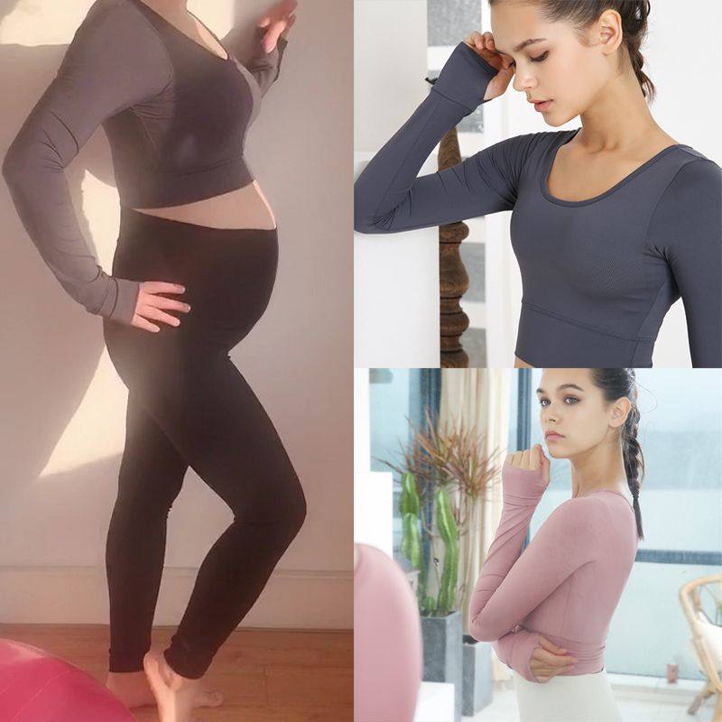 专业孕妇瑜伽服健身瑜伽上衣女孕妇运动普拉提T恤长袖款孕妇套装,运动服/休闲服装,健身衣,淘宝优惠券,粉丝福利购,淘宝优惠卷