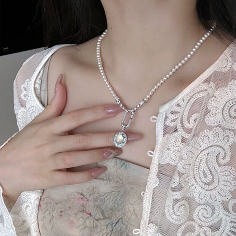 爆闪万能扣项链施家珍珠项链一款多戴新中式玛瑙吊坠配饰礼送闺蜜