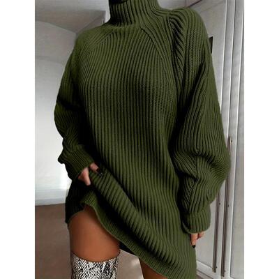 Elegant woman Plus Size Casual Sweater Dress Women's Plus