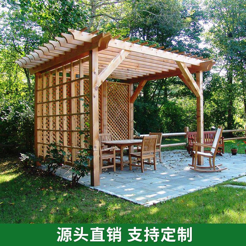 特价户外防腐木葡萄架庭院爬藤碳化木长廊花园实木凉亭简易花架