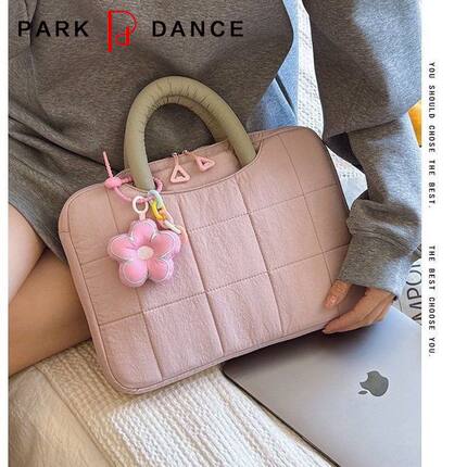 2026新款电脑包ins简约纯色平板收纳包女外出通勤14寸笔记本防摔