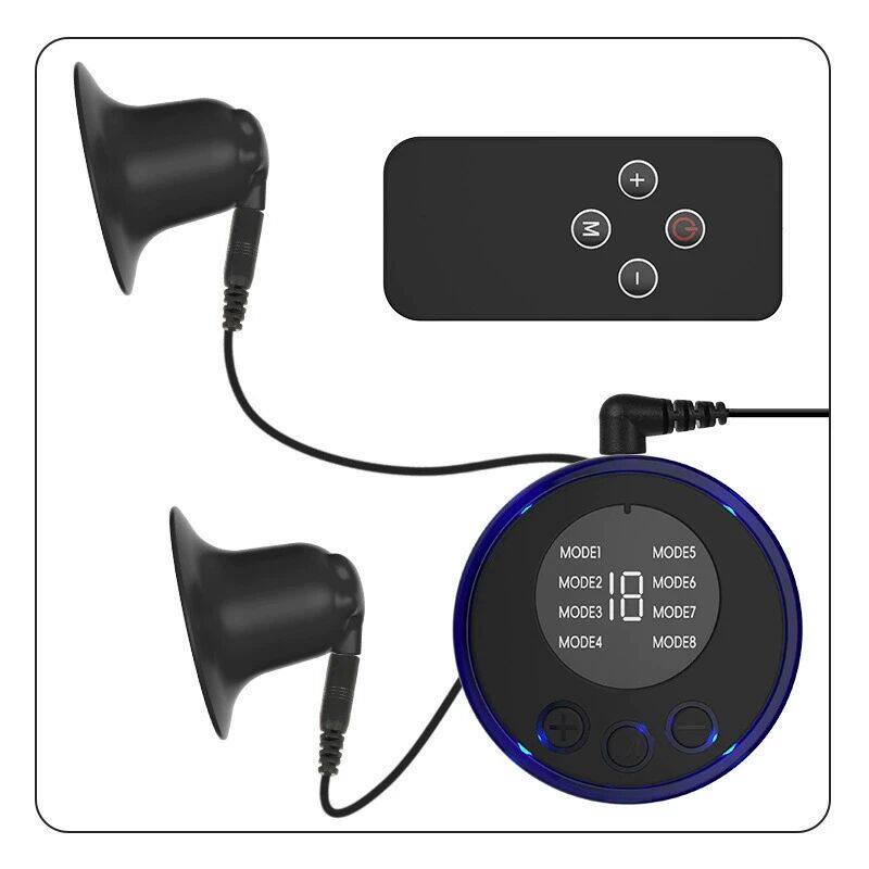 电击胸部按摩器疏通经络脉冲贴家用肌肉电刺激仪电疗针灸理疗情侣