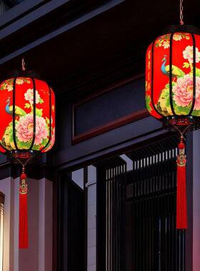 2026新款充电国潮旋转灯笼阳台中式LED走马灯春节大门口仿古灯笼