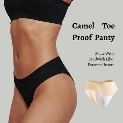SOFT INTENTION No Show Camel Toe Cover Thongs For Women