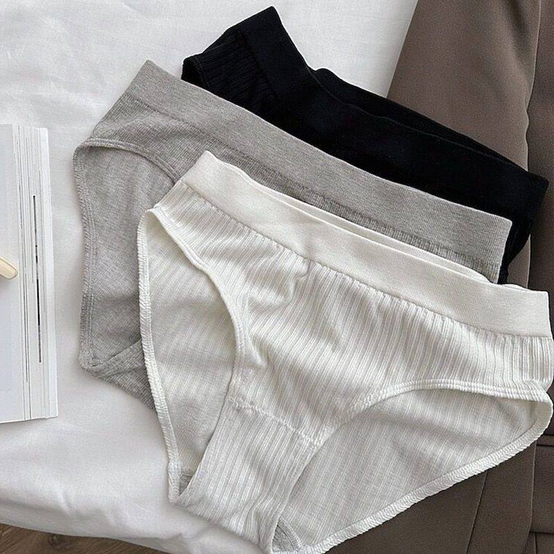 胖MM240斤加肥加女纯棉抗菌裆无痕收腹提臀中腰女三角裤ins