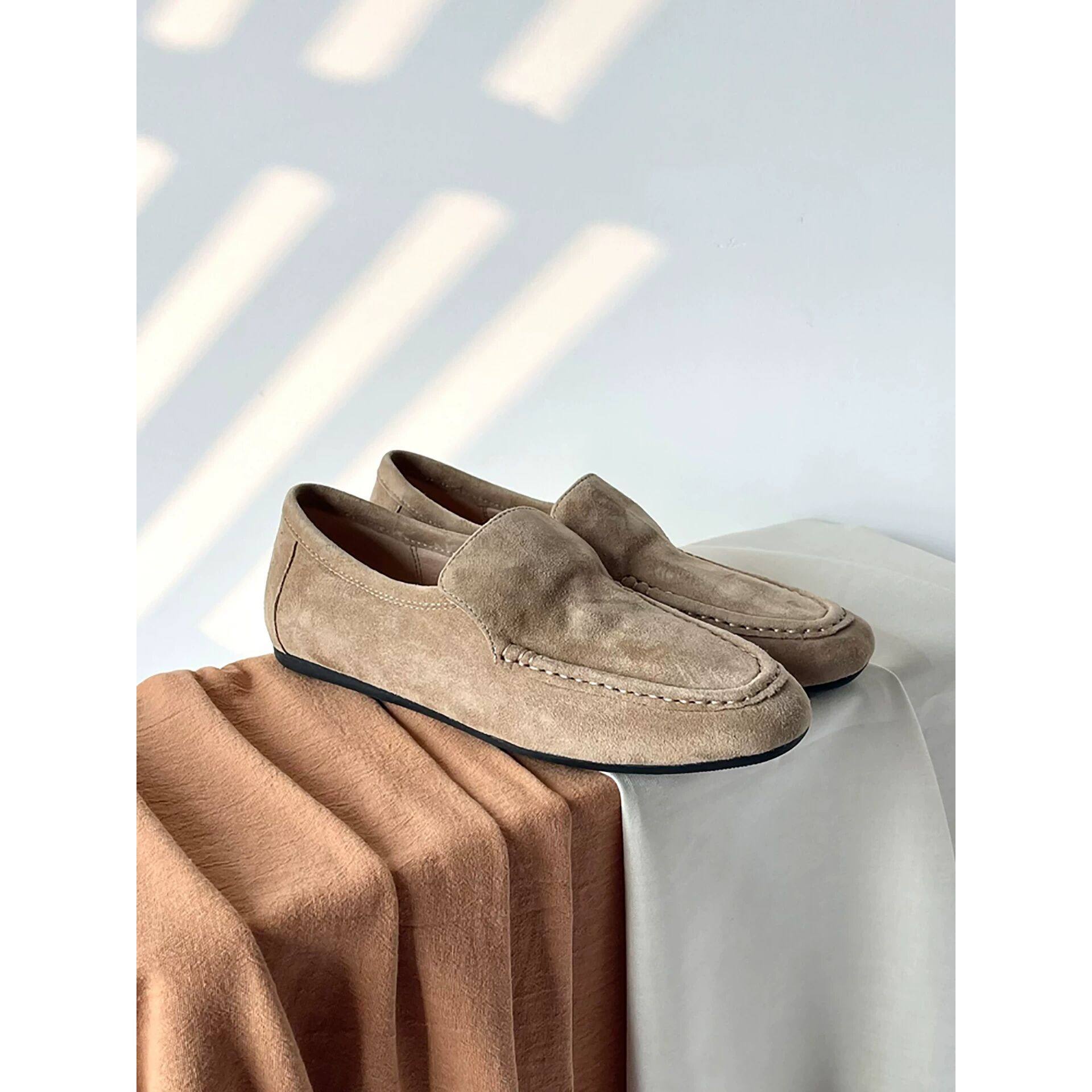 欧洲站英伦风老钱乐福鞋懒人女一脚蹬休闲圆头豆豆孕妇鞋单鞋软底,女鞋,乐福鞋（豆豆鞋）,淘宝优惠券,粉丝福利购,淘宝优惠卷