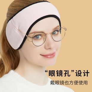 秋冬季保暖耳罩运动户外骑行护耳发带毛绒防风防寒戴眼镜孔男女款
