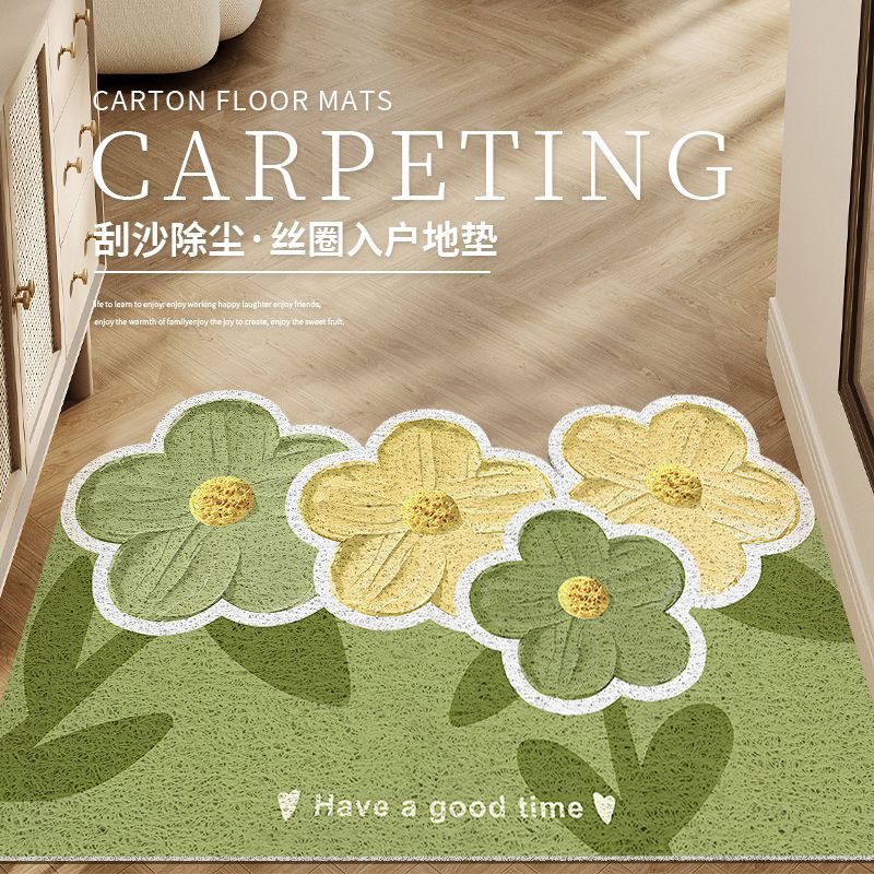 丝圈入户门地垫进门口玄关门垫家用脚垫ins风地毯蹭土蹭泥可裁剪